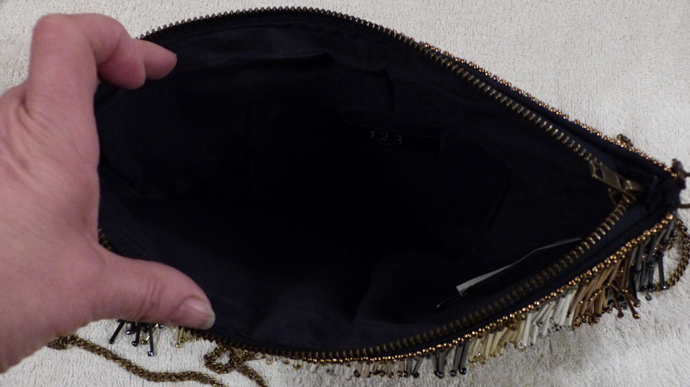 SAC/Pochette/SOIREE perles de verre marque 1 2 3/NEUVE Maroquinerie