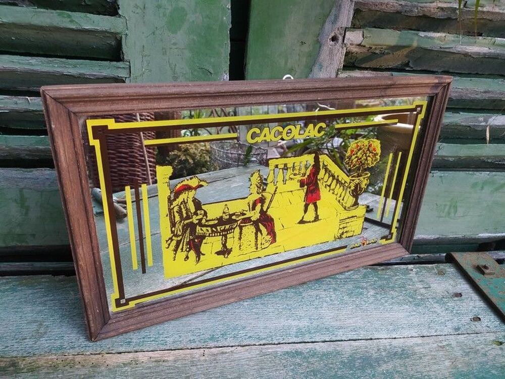 Ancien Miroir de Bar Publicitaire Cacolac Vintage / Boisson 