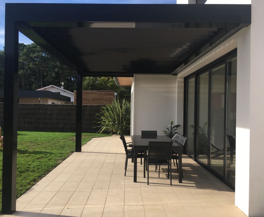 Pergola &agrave; lames orientables &eacute;lectriques Jardin