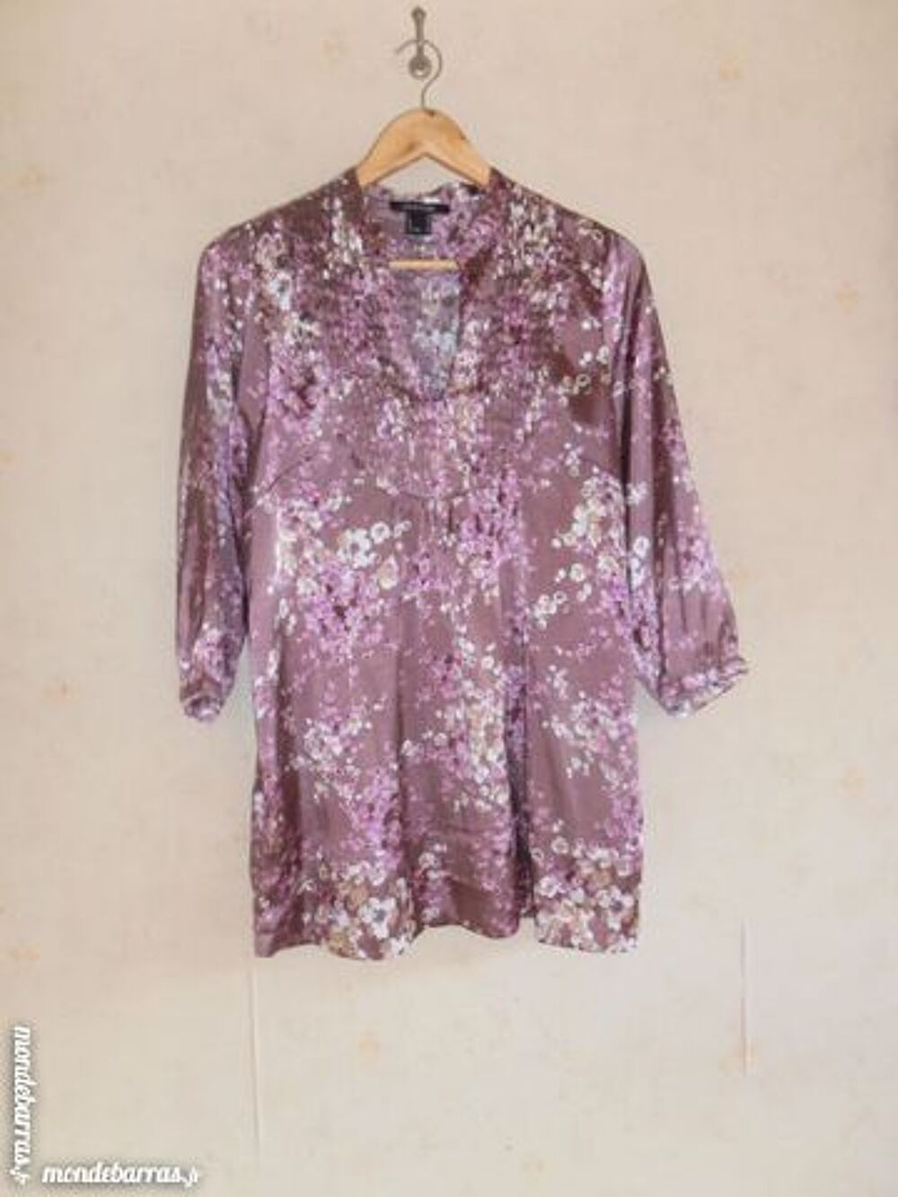 Tunique vieux rose fleuri (41) Vêtements