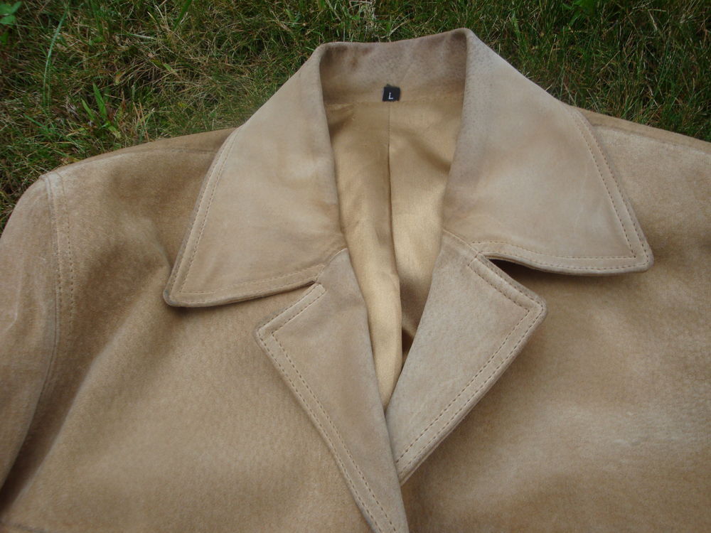 Veste en cro&ucirc;te de porc beige Vêtements