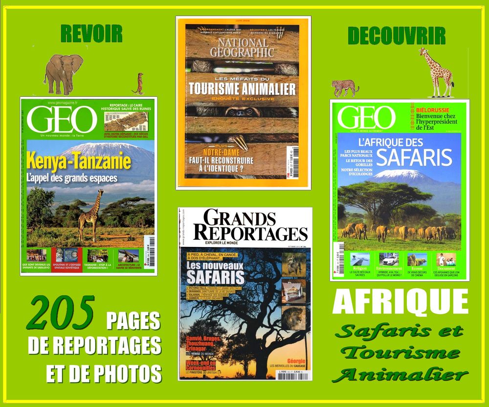 SAFARIS ET TOURISME ANIMALIER - AFRIQUE Livres et BD