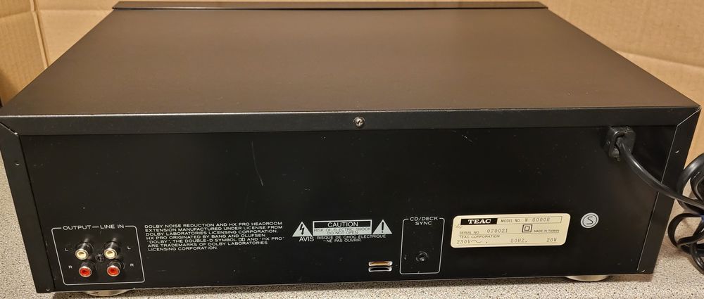 TEAC W-6000R, Platine double cassette Audio et hifi