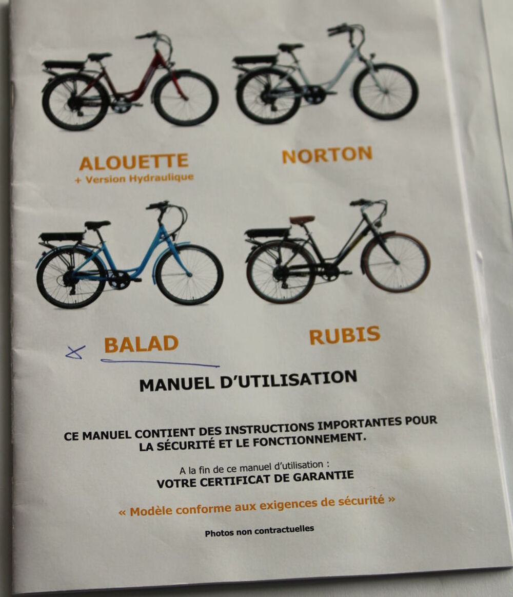  V.A.E neuf. marque N&eacute;o Mouv. Vélos