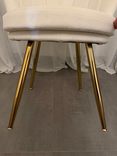 fauteuil coquillage velours beige �  Homcom 80 Pont-Saint-Esprit (30)