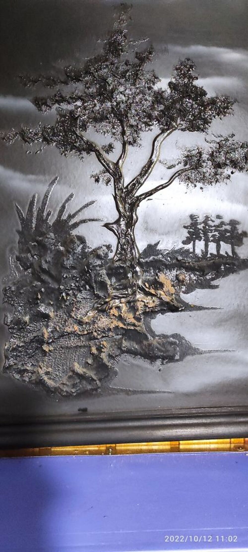 Tableau en noir et blanc avec relief Décoration