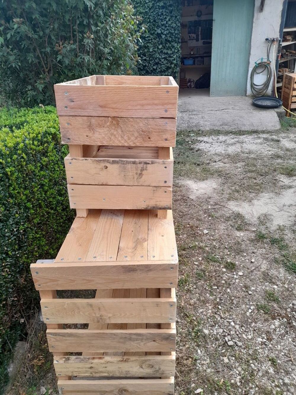 Caches clim en bois recycl&eacute; Jardin
