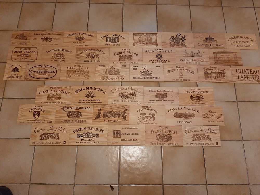 Estampes de caisses de vin Décoration