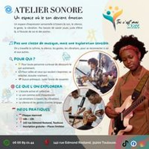   Atelier de couture patronage, cuisines Afro, sonore 
