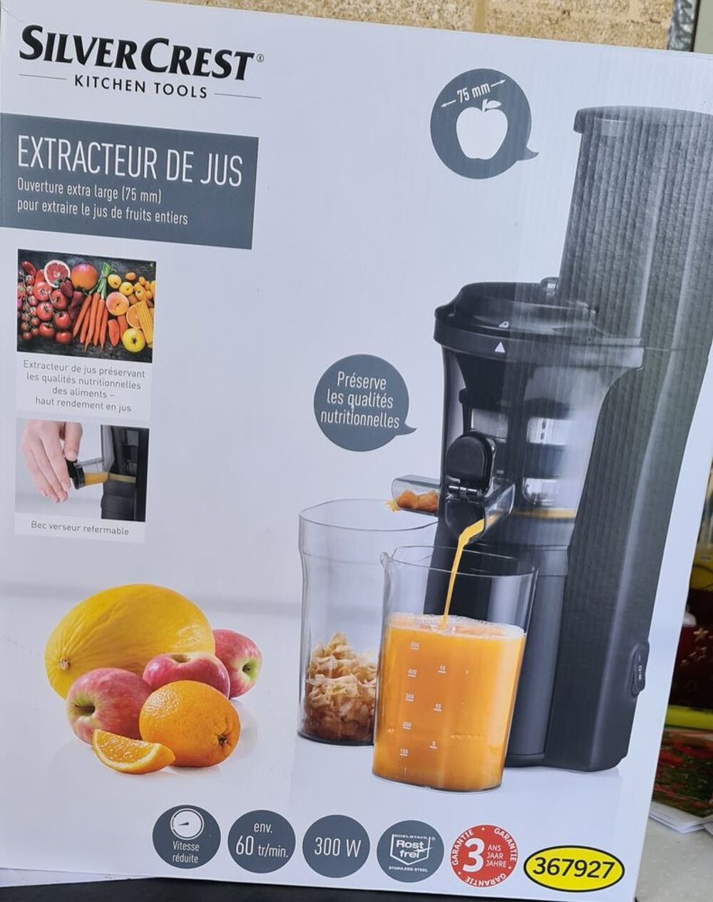 Extracteur de jus silvercrest neuf Cuisine