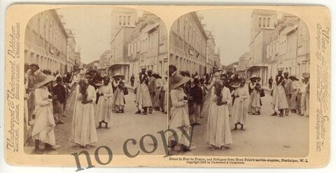 Photo Stéréo Martinique Fort de France Montagne Pelée 1902 39 Loches (37)