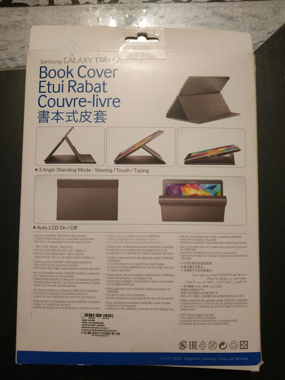 Etui Support Samsung Book Cover pour Galaxy Tab S 10,5&quot;, Bla Tlphones et tablettes