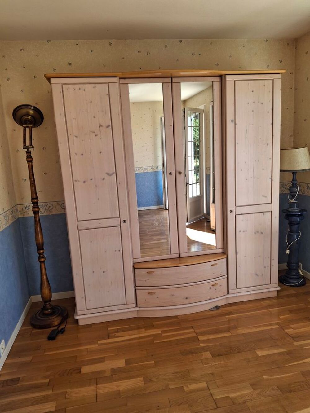 Armoire 2 penderies &eacute;tag&egrave;res et tiroirs Meubles