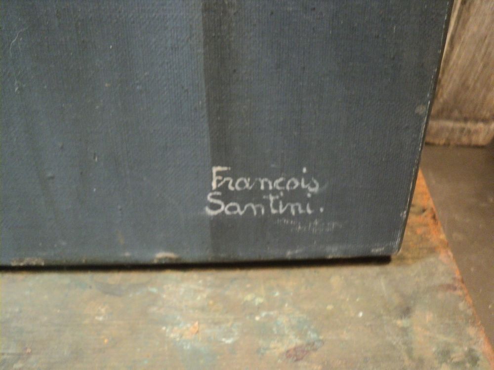 Tableau Portrait de Femme XX&egrave;me Sign&eacute; Santini. Décoration