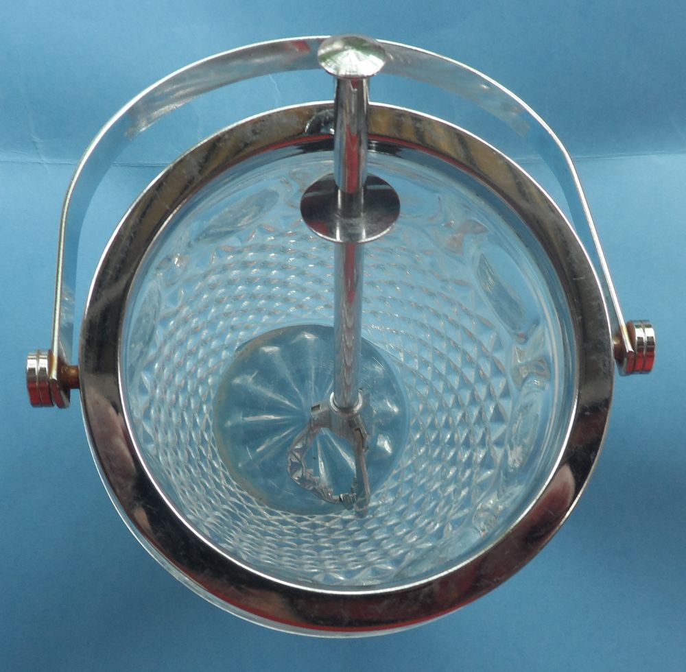 Seau &agrave; glace Oberglas Austria taille diamant, vintage ans 60 Cuisine