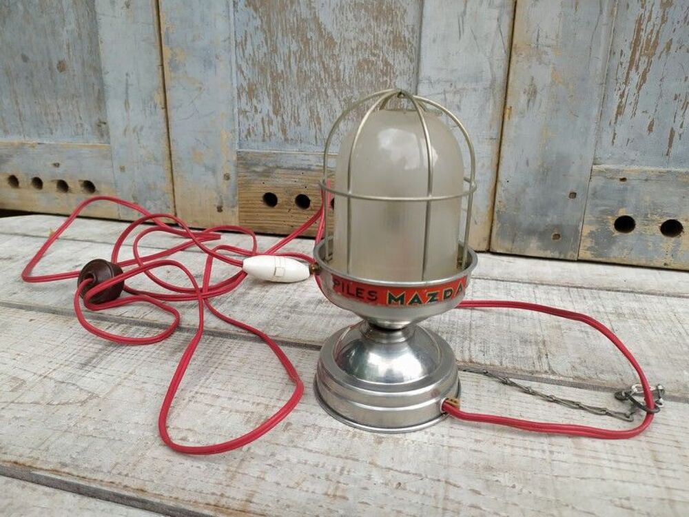 Lampe Publicitaire Piles Mazda Vintage Suspension Garage 