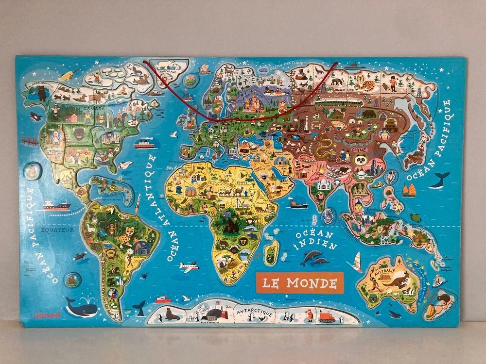 Janod Puzzle Monde Magn&eacute;tique Jeux / jouets