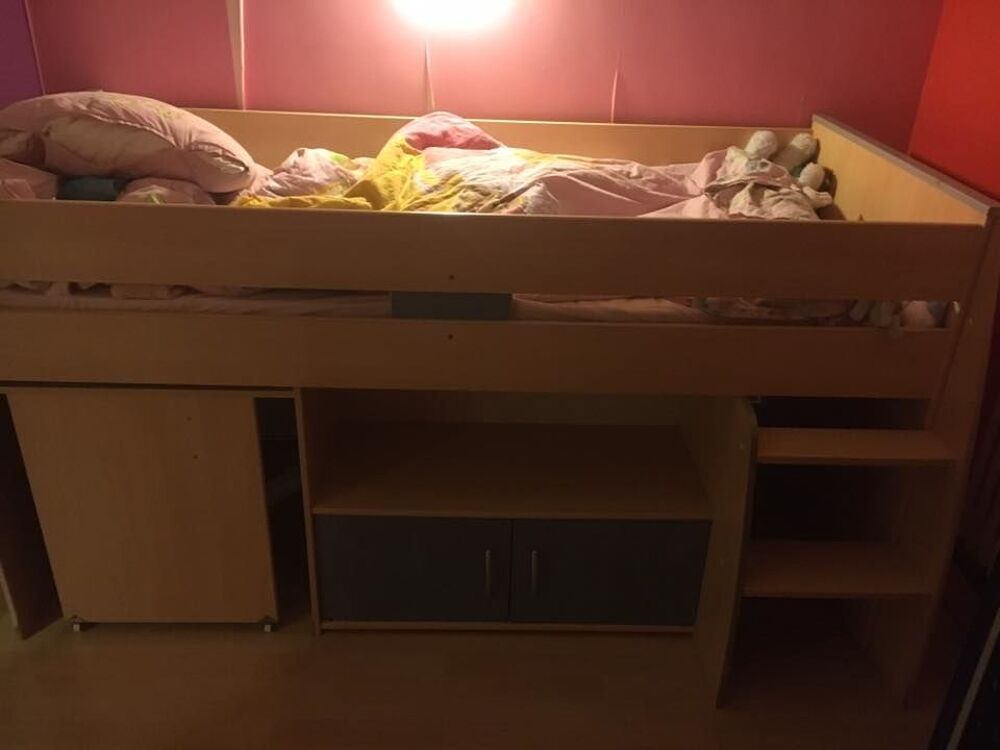 Lit mi-hauteur + Matelas Mobilier enfants