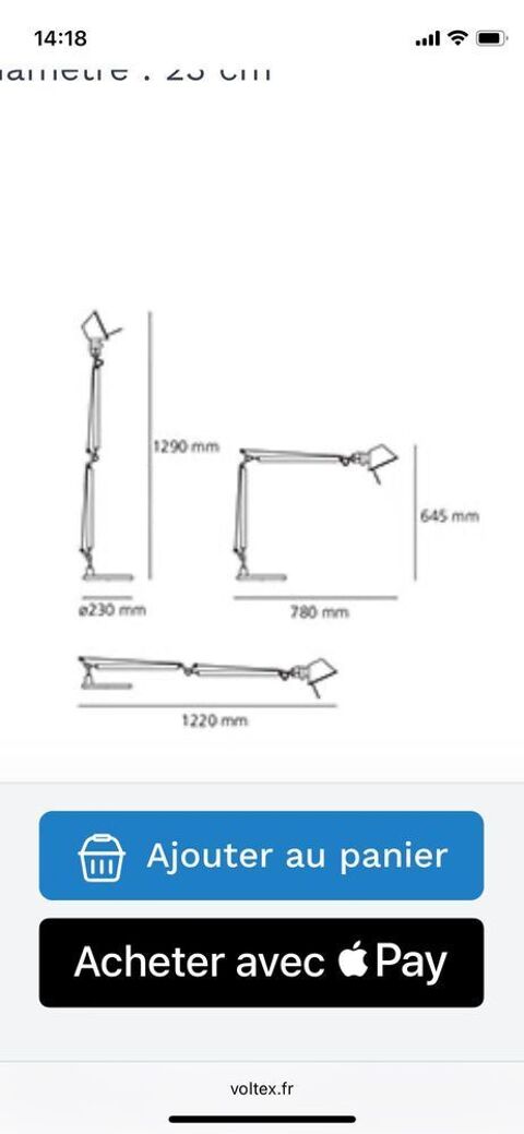 Lampe Artemide Tolomeo Paris 11 (75)