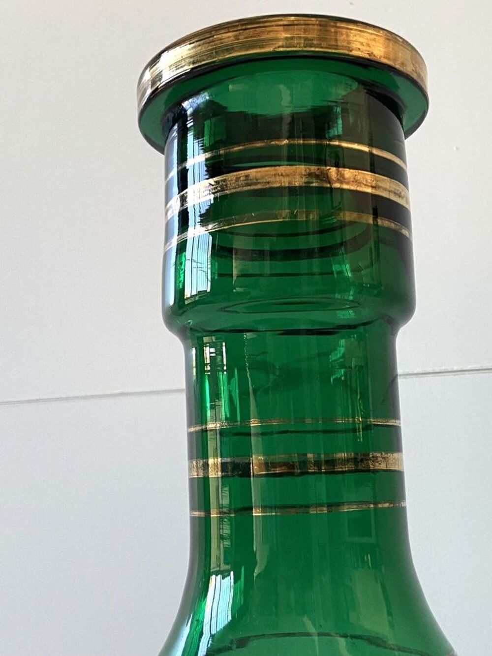 Atypique Gros Vase Photophore Verre &Eacute;pais Vert Sapin D&eacute;co Décoration
