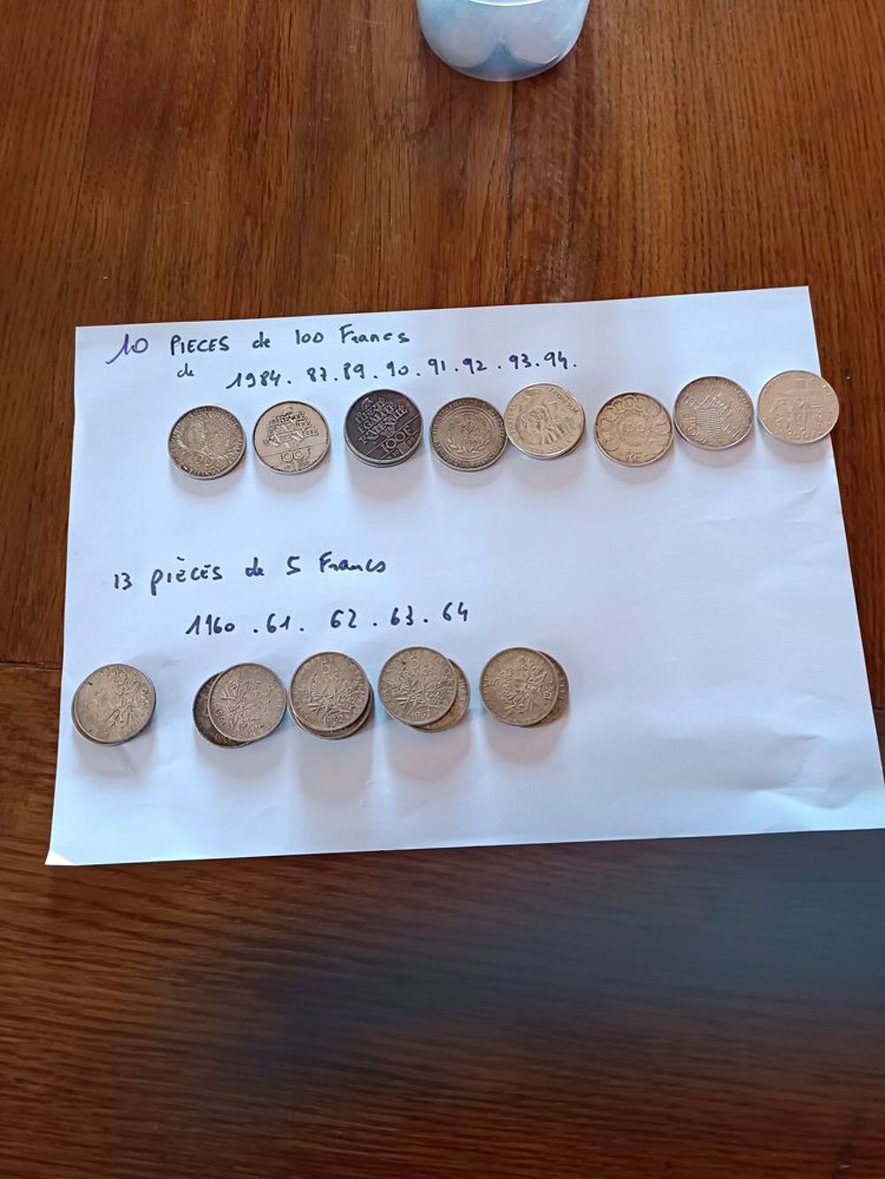  Il reste uniquement les pi&egrave;ces de 100 francs 