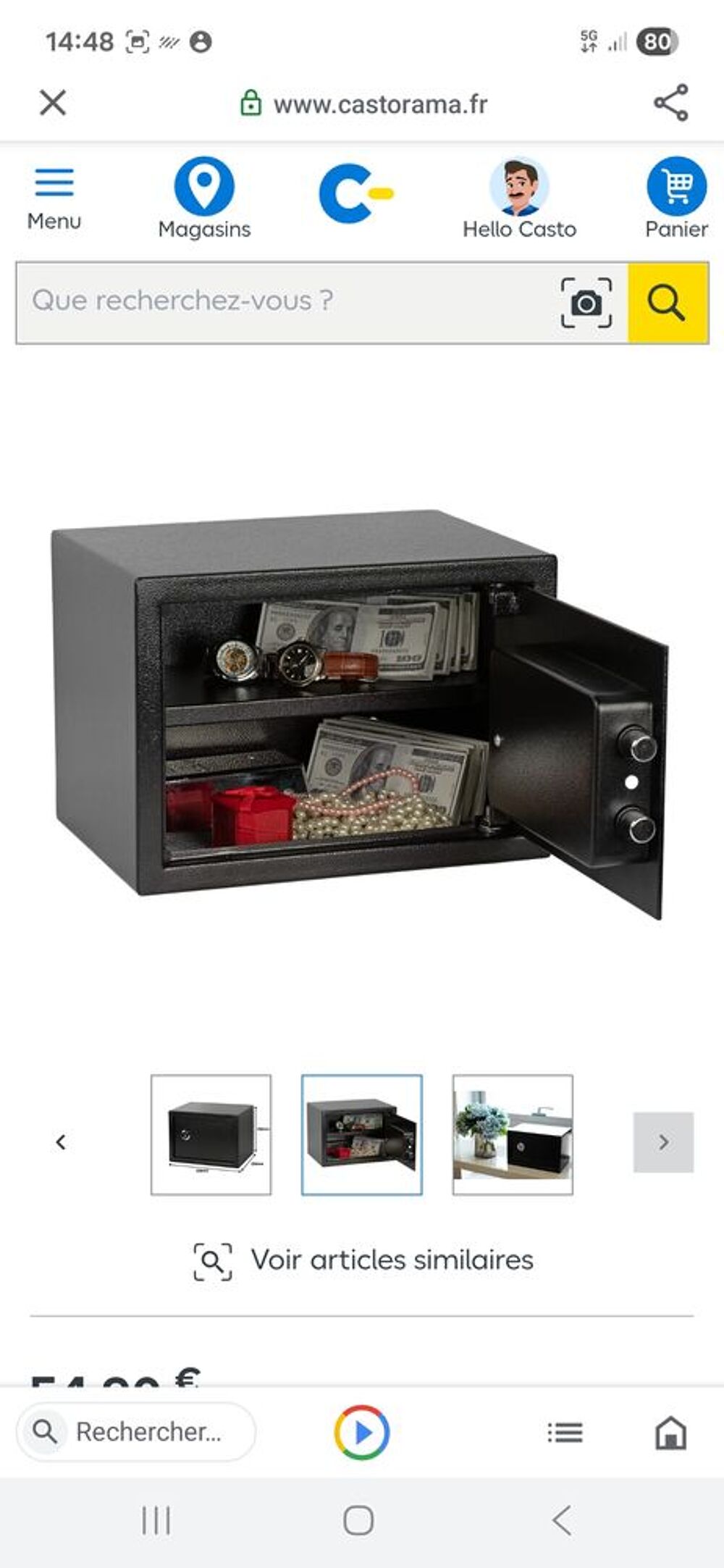 Lot de 2 Coffres fort en acier Bricolage