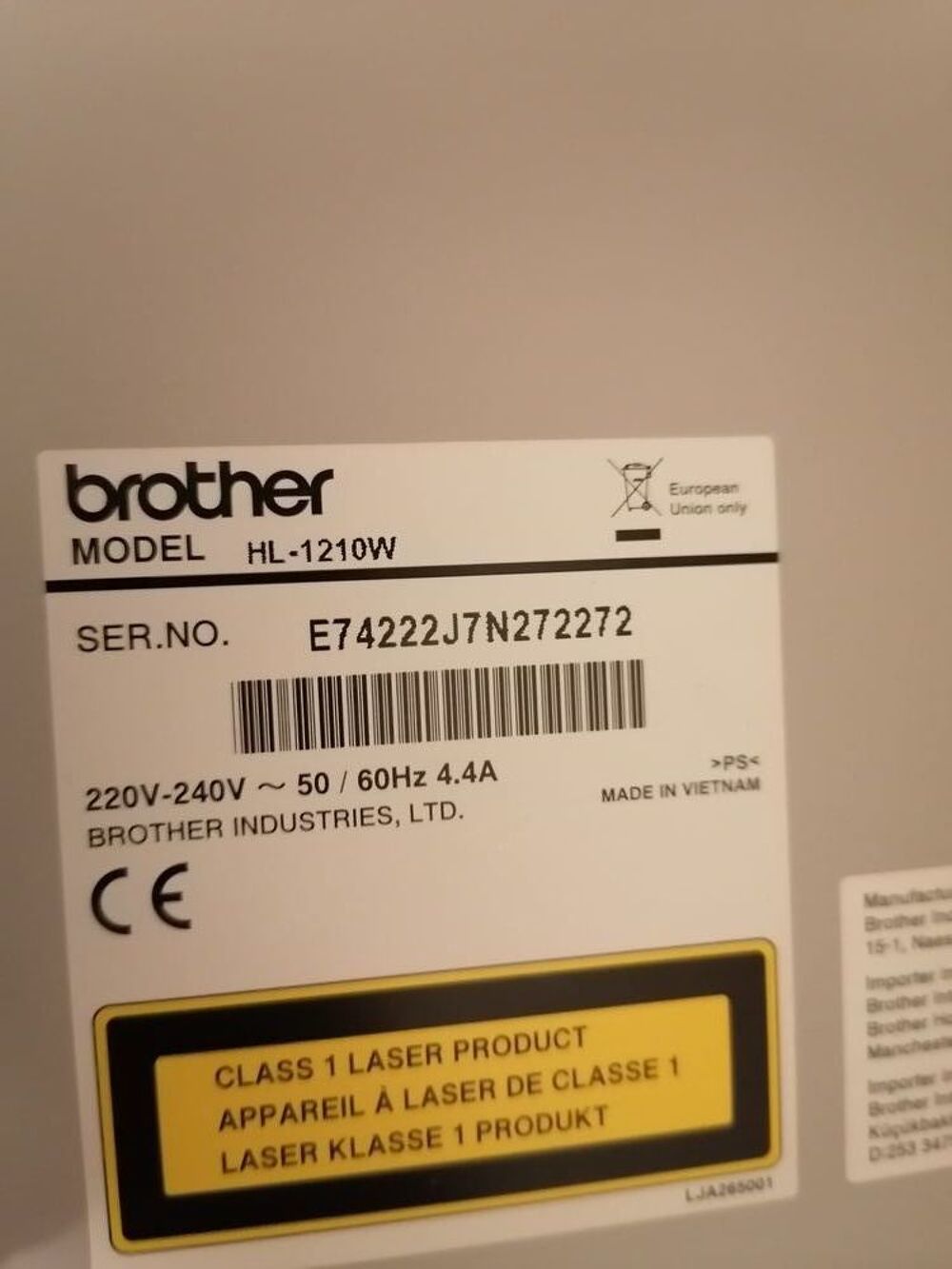 Imprimante Brother + 1 boite de cartouche neuve Matériel informatique