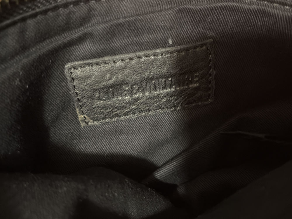?? Sac Zadig &amp; Voltaire Rock Bubble en Cuir Noir ?? Cha&icirc;ne Maroquinerie