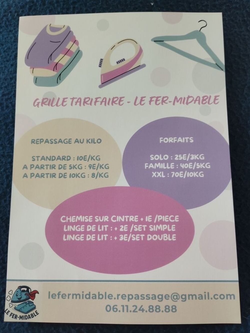   Repassage  mon domicile  