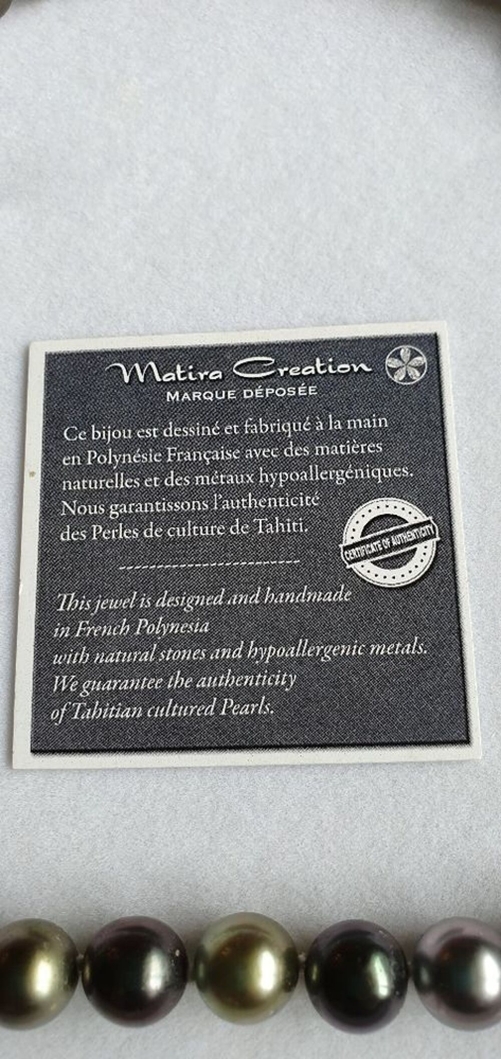 Collier de perles de luxe de Tahiti Polyn&eacute;sie Fran&ccedil;aise
Bijoux et montres