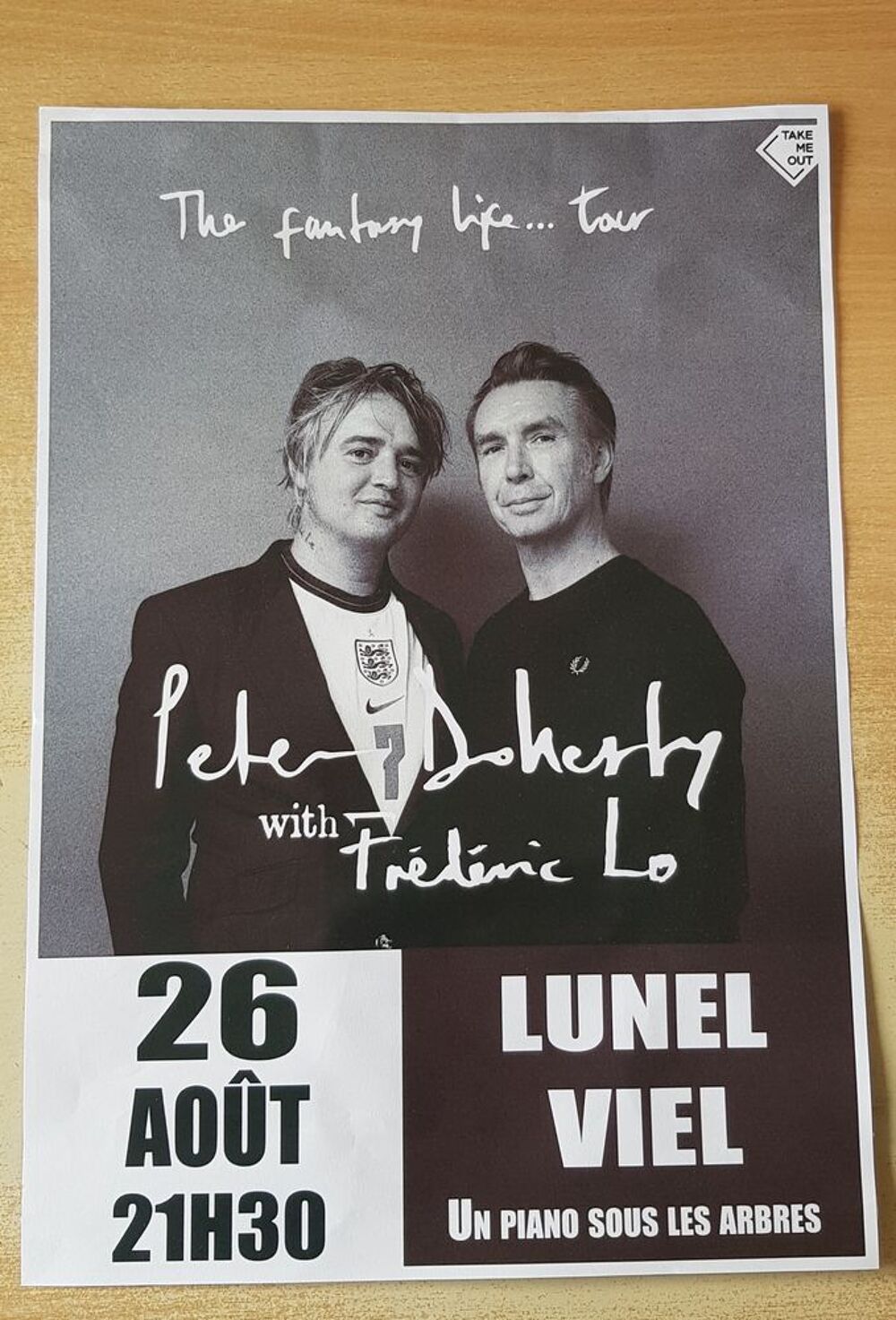 affiche de concert 
Pete Doherty with Fr&eacute;d&eacute;ric Lo Lunel Viel 