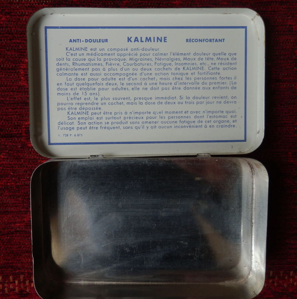 Ancienne boite de 30 cachets KALMINE 