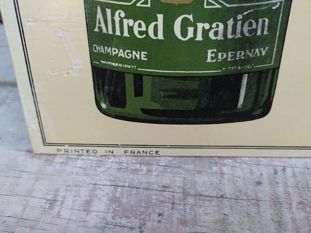 Ancien Carton Publicitaire Champagne Alfred Gratien &Eacute;pernay
