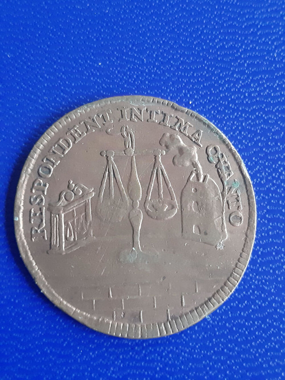 1677 jeton Paix de Nimv&egrave;gue balance pigeon 