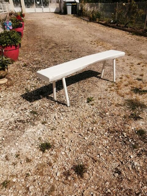 Banc blanc en bois massif de 1m58 35 Courgis (89)