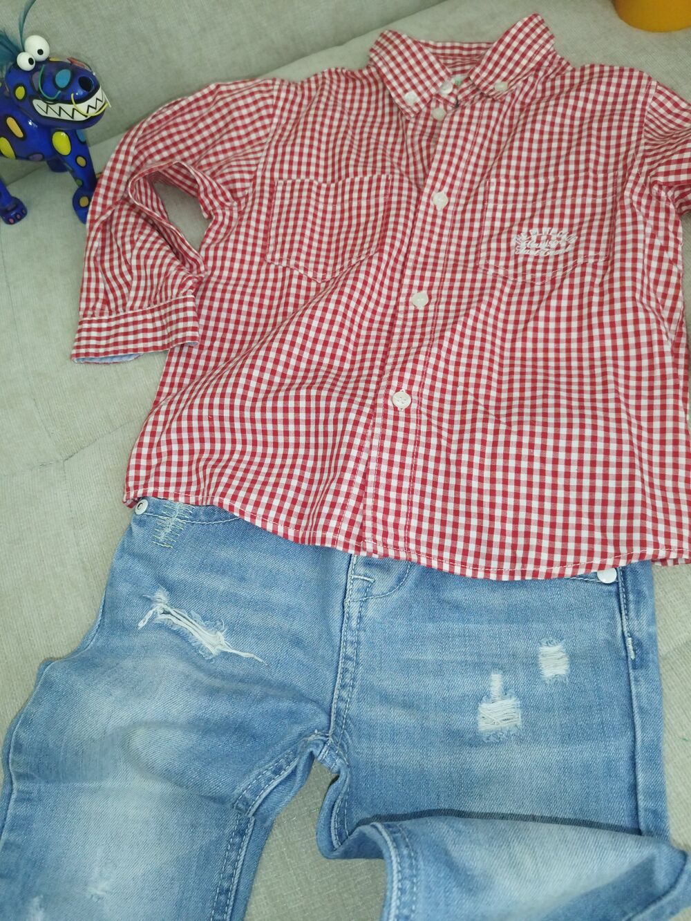 Ensemble v&ecirc;tements gar&ccedil;on 2 ans chemise et pantalon Puériculture