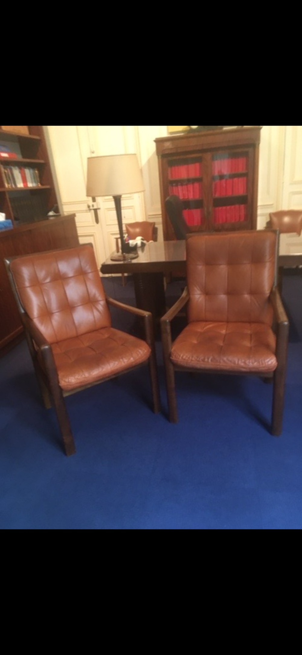 2 Fauteuils cuir style scandinave Meubles