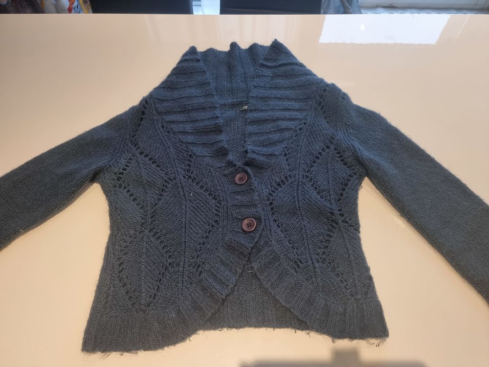 Tr&egrave;s beau gilet cardigan - bleu - T38/40 "LA REDOUTE" Vêtements
