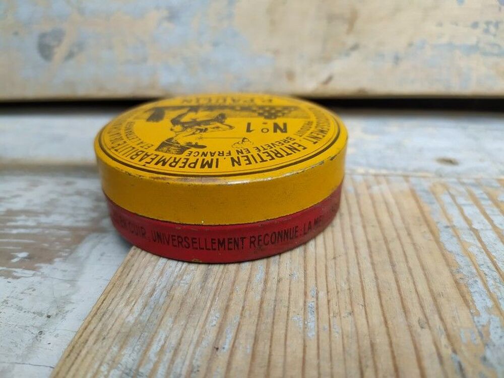 Ancienne Boite Cirage Paulin Petit Mod&egrave;le Publicitaire 