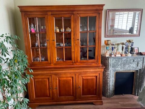 Meuble de rangement avec vitrine en merisier 490 Rennes (35)