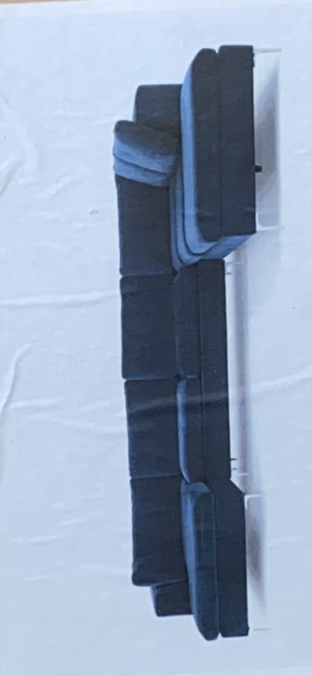 Canap&eacute; d angle neuf velours bleu saphir Meubles