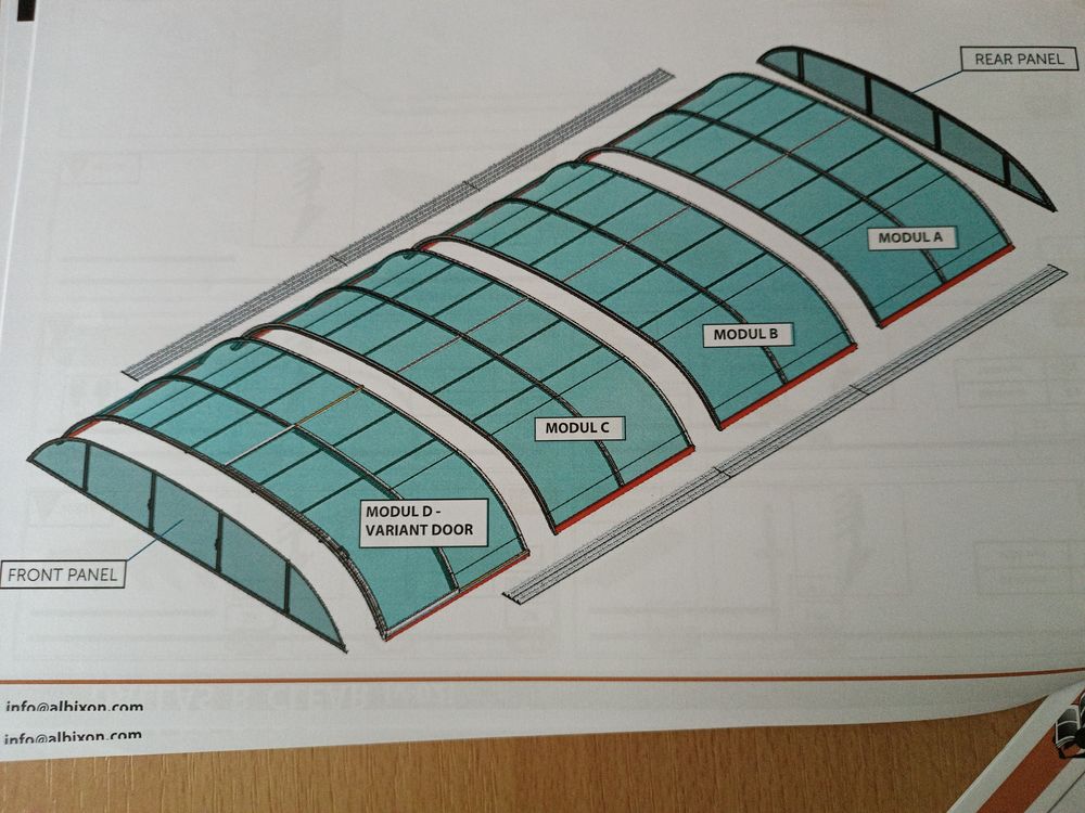 ABRI PISCINE NEUF coulissant 8,60 x 4,75?Prix 6900 � Sports