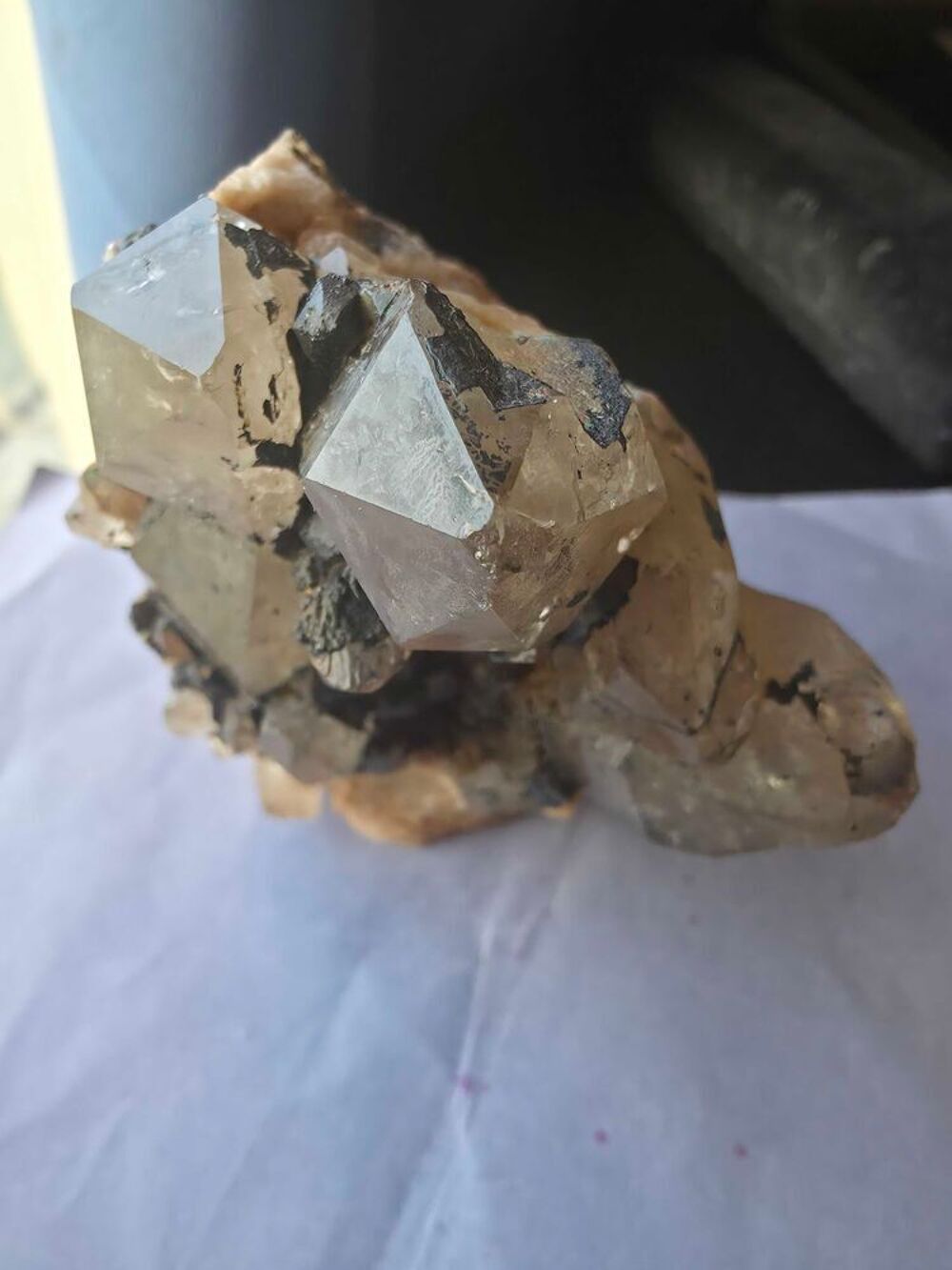 Superbe Groupe de Cristaux Citrine Katanga Congo 382g-Pi&egrave;ce de Collection 