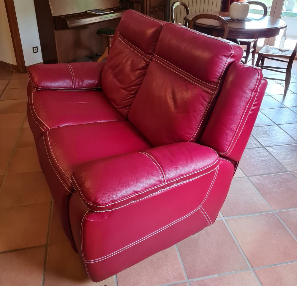 CANAP&Eacute; CUIR ROUGE Meubles