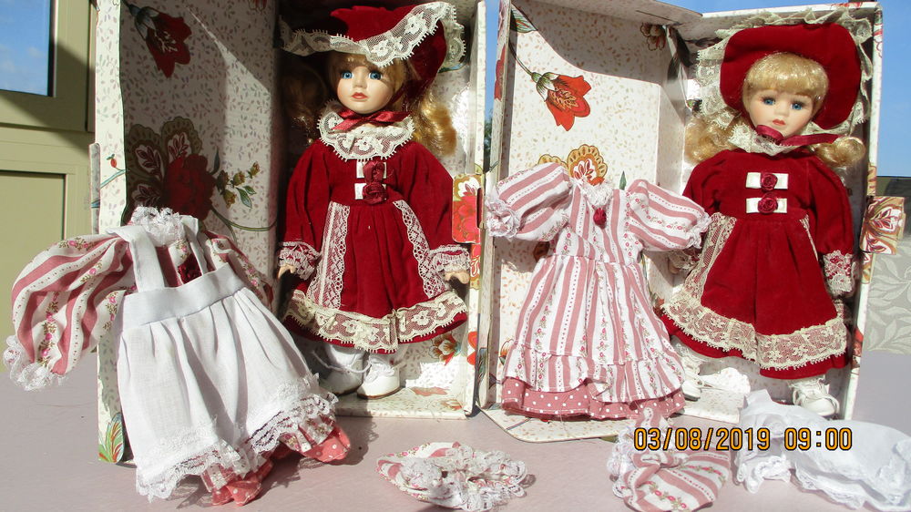 Clown + Poup&eacute;es Porcelaine Diverses... Décoration