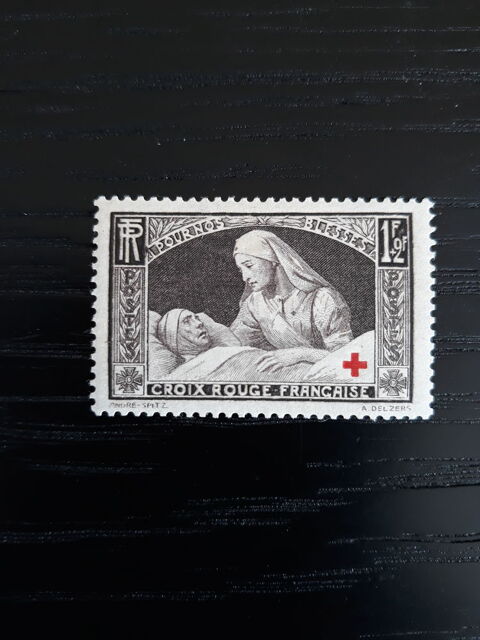 Timbre de 1940 : vari�t� croix rouge impression recto-verso 30 Le Mans (72)