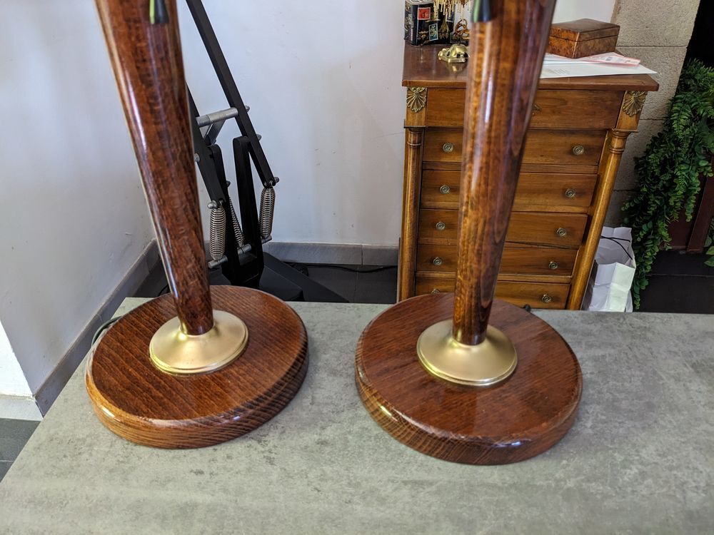 PAIRE DE 2 LAMPES de bureau STYLE MAZDA UNILUX art d&eacute;co vint Décoration