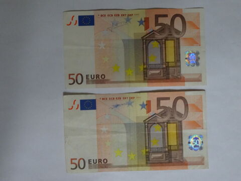 billet de 50 euros  2002 série X et T 1 Merville (59)