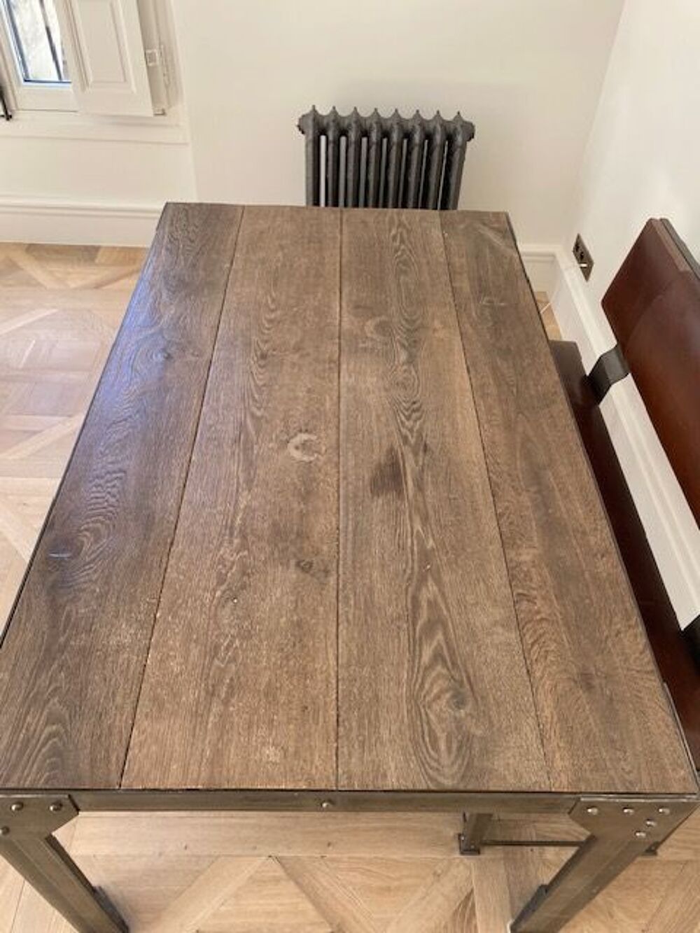 ensemble table industrielle + chaises + banc Meubles