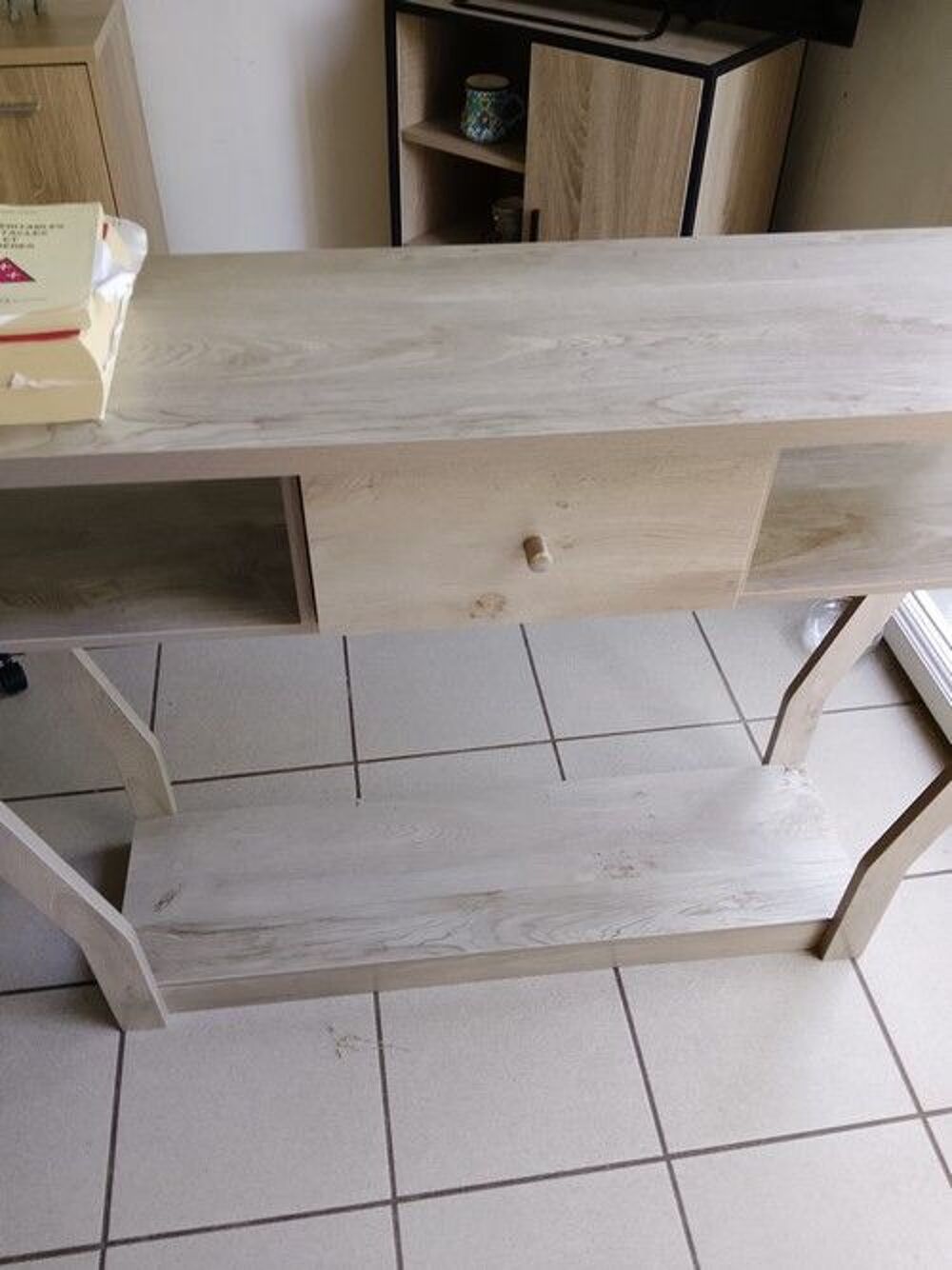 console bois gris Meubles